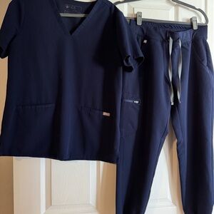 Navy Blue Women's Scrub Set